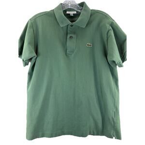 Lacoste Mens Polo Shirt Size 4 Medium Forrest Green Classic Fit Preppy Casual